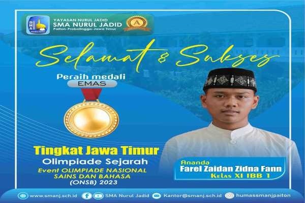Alhamdulillah Raih Medali Emas Olimpiade Sejarah