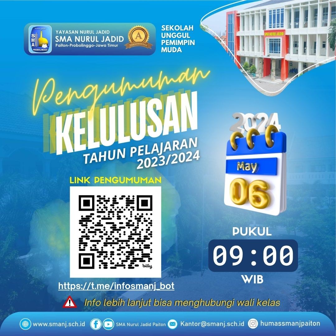 Pengumuman Kelulusan Kelas XII Tahun Pelajaran 2023/2024
